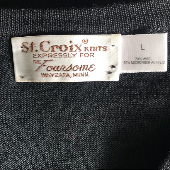 St Croix Knits Men’s V-neck Sweater Wool Blend Size Large. - Picture 5 of 5